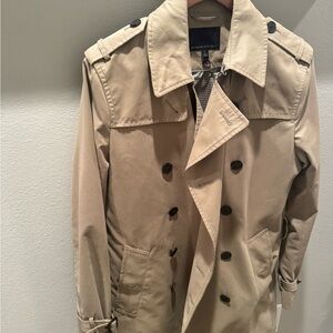 Men’s Banana Republic Tan Trench Coat with Double-Breasted Front